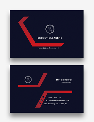 Sleek Cleaning Firm Business Card