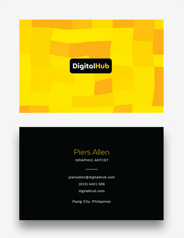 Yellow Artist Business Card