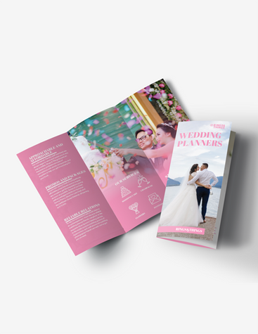 Pink Wedding Planner Brochure