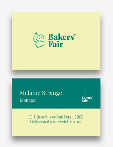 Trendy Bakery Business Card