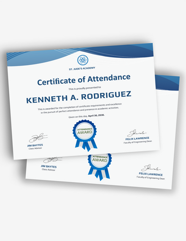 School Attendance Certificate