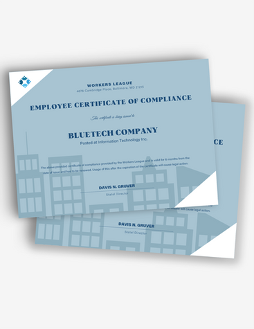 Employee Certificate of Compliance