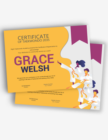 Creative Taekwondo Certificate