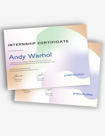 Pastel Internship Certificate