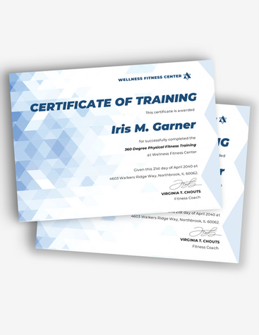 Blue Certificate of Training