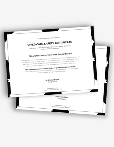 Simple Child Care Safety Certificate