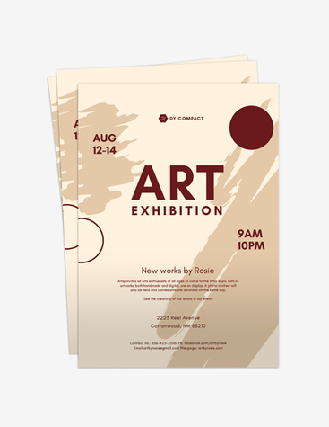 Simplistic Art Exhibit Flyer