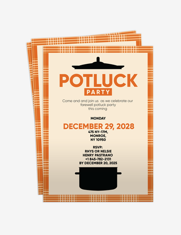 Farewell Potluck Party Flyer