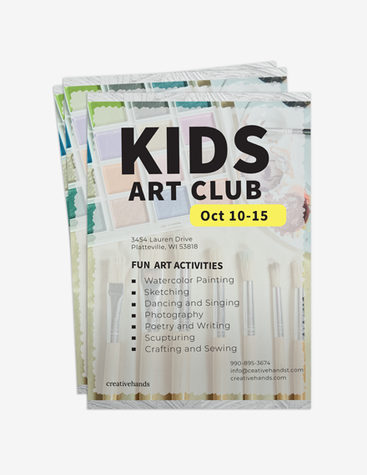 Kids Art Club Flyer