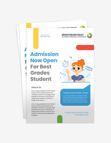 Fun School Admissions Flyer