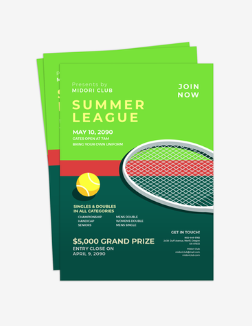 Bright Tennis Event Flyer