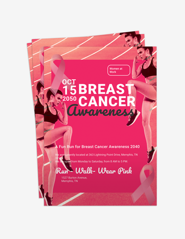 Breast Cancer Run Flyer