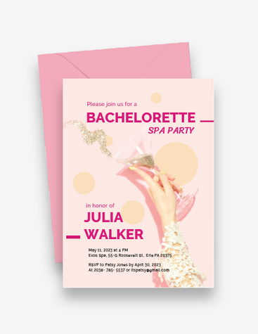 Bridal Spa Party Invitation