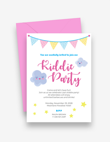 Fun Kiddie Party Invitation