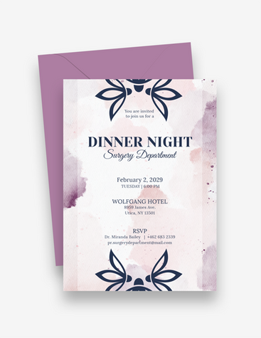 Posh Dinner Night Invitation