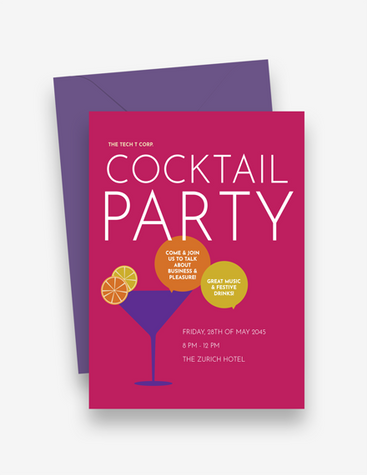 Bright Cocktail Party Invitation