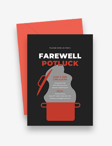 Farewell Potluck Invitation