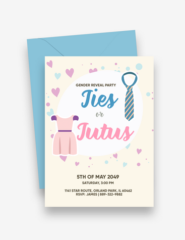 Gender Reveal Party Invitation