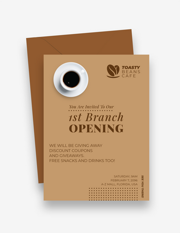 Coffee Shop Opening Invitation