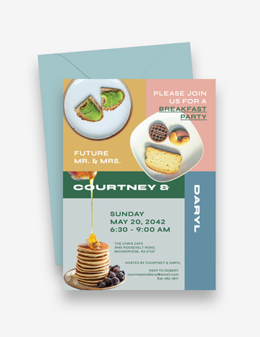 Breakfast Engagement Party Invitation