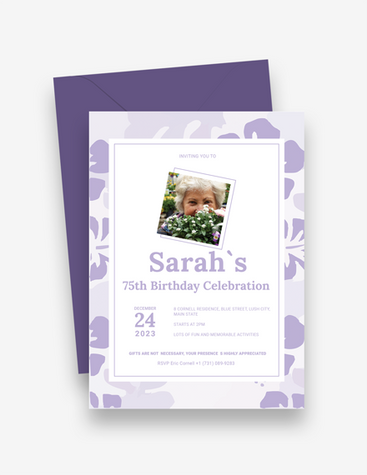 Floral Birthday Invitation