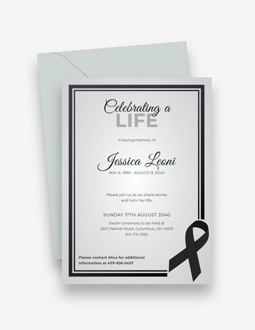 Funeral Program Invitation