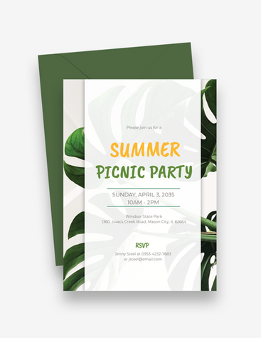 Lush Summer Picnic Invitation