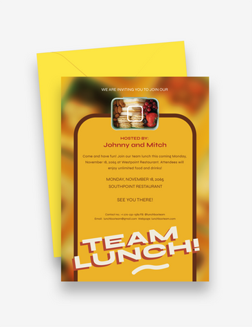 Team Lunch Meeting Invitation