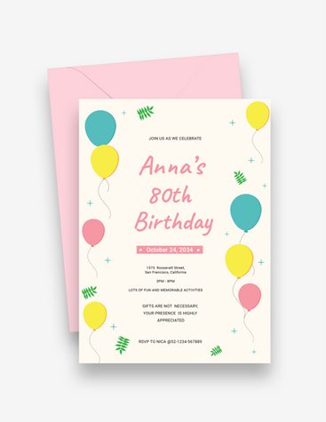 Blissful Birthday Party Invitation