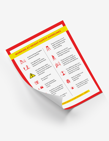 Heights Safety Guidelines Poster