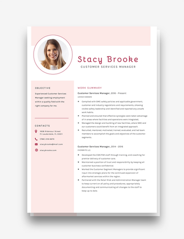 Customer Service Manager Resume