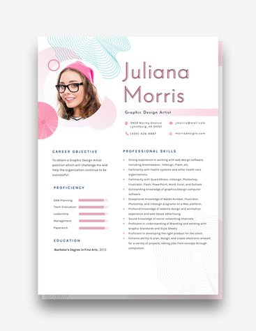 Graphic Design Artist Resume