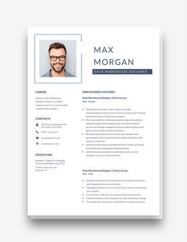 Data Warehouse Designer Resume