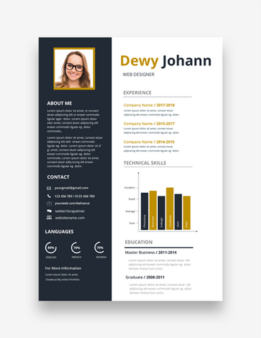 Bright Web Designer Resume