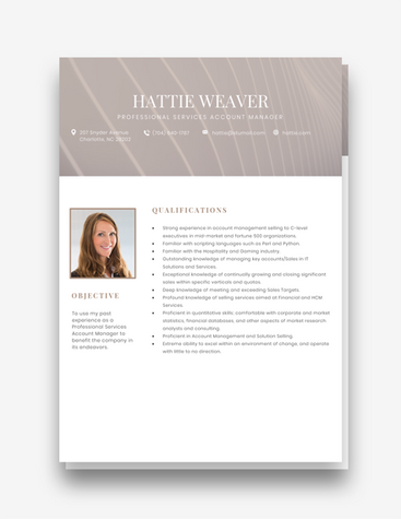 Chic Account Manager Resume