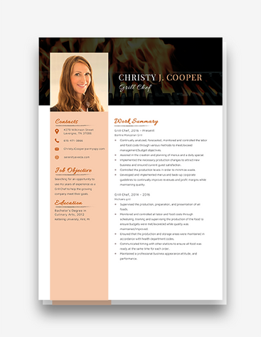 Unique  Grill Chef Resume