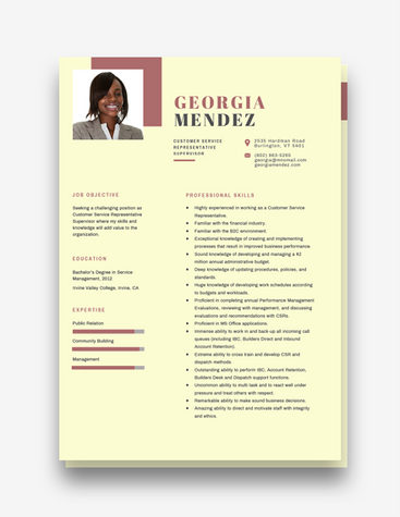 CSR Supervisor Resume