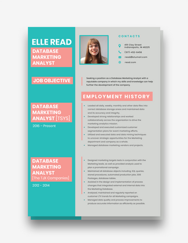 Cool Marketing Analyst Resume