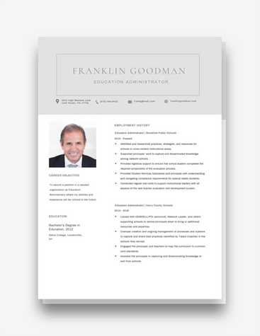 Chic Education Administrator CV