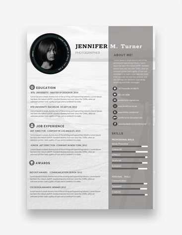 Innovative Photographer Resume