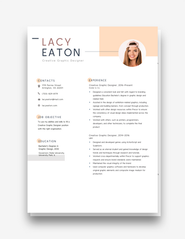 Simple Graphic Designer CV