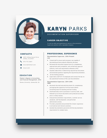 Sleek Doc Officer Resume