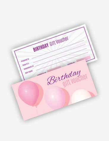 Baby Pink Birthday Gift Voucher