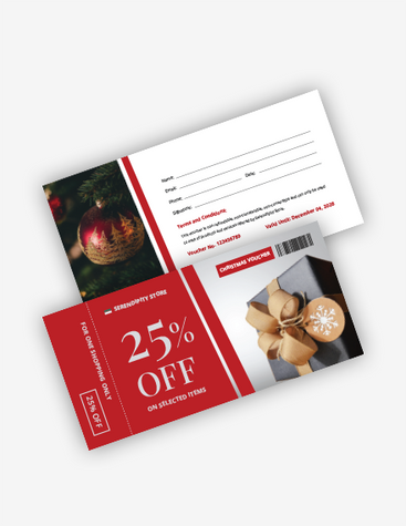 Red Christmas Store Voucher