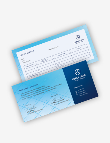 Blue Accounting Cash Voucher